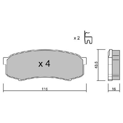 Fren Disk Balata Arka Mitsubishi Pajero (V80/V90)(2007->)  AISIN BPTO-2902