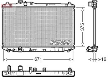 Su Radyatörü  DENSO DRM40037  1770066D11 1770066D30 19010R1AA51 19010R3AG01 19010R3AG51