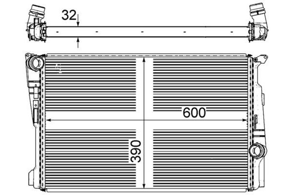 Su Radyatörü  BMW X3 Serisi (F25)(03.2011->)  MAHLE CR 876 000P