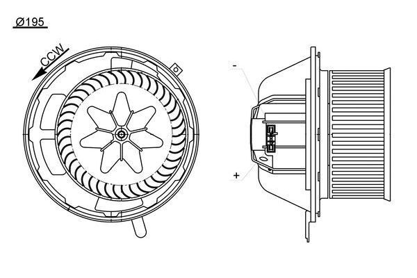 Kalorifer Motoru  BMW M3 Serisi (E90)(2007->)  MAHLE AB 194 000S