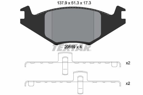 Fren Disk Balata Ön Volkswagen Jetta II (165/167)(01.1984->1992)  TEXTAR 2088902