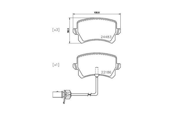 Fren Disk Balata Arka Audi RS Q3 (8UG)(12.2014->)  MAGNETI MARELLI 363700485142