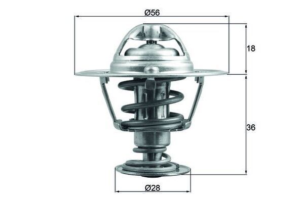 Termostat 88 °C  Subaru BRZ (S20)(2023->)  MAHLE TX 199 88D