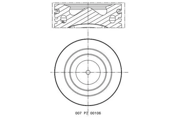Piston (95.80MM-STD)  Peugeot Boxer (330/333/335/435) Kamyonet Aks:4035mm (2007->)  MAHLE 007 PI 00106 000