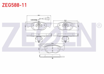 Fren Disk Balata Ön ZEGEN ZEG588-11   77362199 9947118 9947446 77362351 9947600 9947629 71752989 71770953 77362084