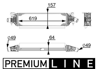 Turbo Radyatörü  MAHLE CI 213 000P  144614GC0A 14461-4GC0A
