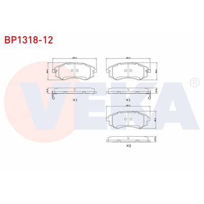 Fren Disk Balata Ön Nissan Primera 4 Kapı/ Traveller [SW] (P10/W10)(1989->)  VEKA BP1318-12