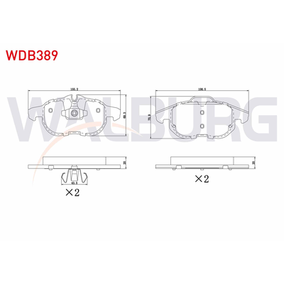 Fren Disk Balata Ön Opel Zafira B (2005->)  WALBURG WDB389