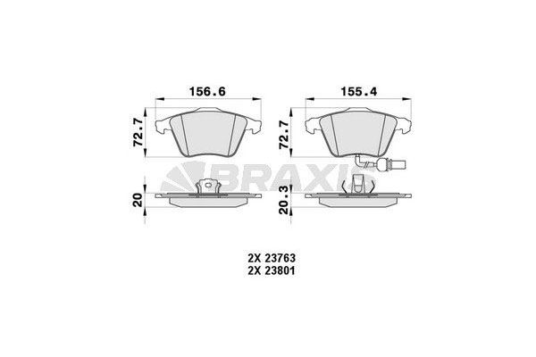 Fren Disk Balata Ön BRAXIS AB0420