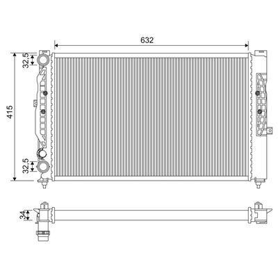 Su Radyatörü  Volkswagen Passat Variant (3B5)(04.1997->2000)  VALEO 731537