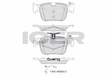 Fren Disk Balata Arka VALEO 672001  5WA698451A 5WA698451C 5WA698451F