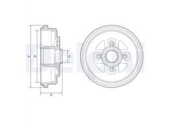 Kampana Arka Sağ veya Sol DELPHI BF607  4351163J00