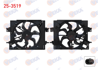 Radyatör Fan ve Motoru  VEKA 25-3519  214810150R 30215150 214810411R 214811312R 214814130R