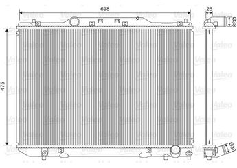 Su Radyatörü  VALEO 734850  164006A180 164006A170 16400-6A170 16400-6A180