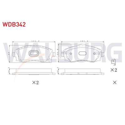 Fren Disk Balata Ön Opel Tigra Twin Top (2004->)  WALBURG WDB342
