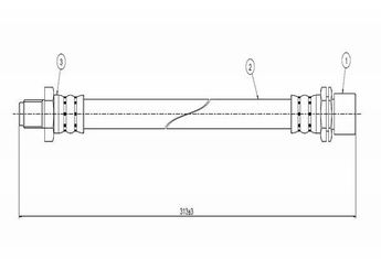 Fren Hortumu Arka Sağ veya Sol CAVO C800 157A  9694033105 9694031303