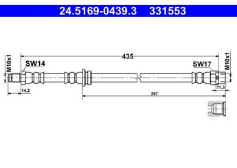 Fren Hortumu Arka Sağ veya Sol ATE 24.5169-0439.3  34306853744 34306776293 34 30 6 776 293 34306788437 34 30 6 788 437 34 30 6 853 744 34306887450 34 30 6 887 450