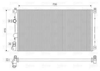 Su Radyatörü  VALEO 732917  1S7H8005AD 1S7H 8005 AD 2141000QAA 21410-00QAA 4415064 7701057117 93179722