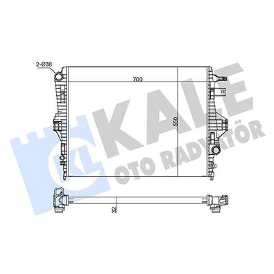 Su Radyatörü  Porsche Cayenne (Typ 92A)(02.2010->)  KALE 345870