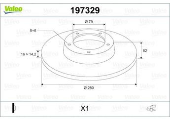Fren Disk Ayna Arka Sağ ve Sol VALEO 197329  1607880580 4246Z1 4246-Z1 4249K9 4249-K9 1341047080 46833807 51740248 51856411 51856412 71740117 4246Z3 4246-Z3