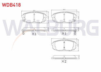 Fren Disk Balata Ön WALBURG WDB418  