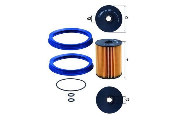 Yakıt Filtresi  MINI Mini (R56)(2006->)  MAHLE KX 503D