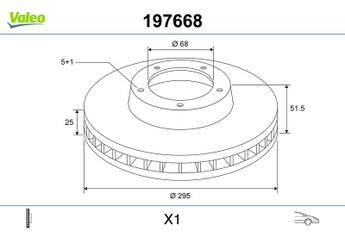Fren Disk Ayna Ön Sağ ve Sol VALEO 197668  197668 B45G33251A B45G-33-251A