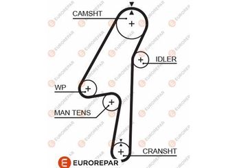 Triger Kayışı  EUROREPAR 1633143480  274247 30731772 30777779 31258306 8631557 8670054