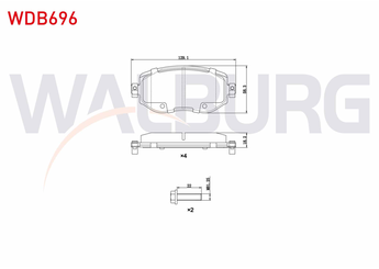 Fren Disk Balata Ön WALBURG WDB696  