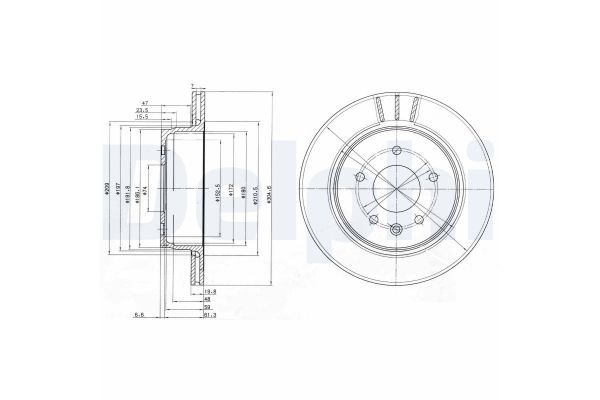Fren Disk Ayna Arka Sağ ve Sol Jaguar XK (XK8/XKR) Coupe (X100)(10.1996->)  DELPHI BG3542
