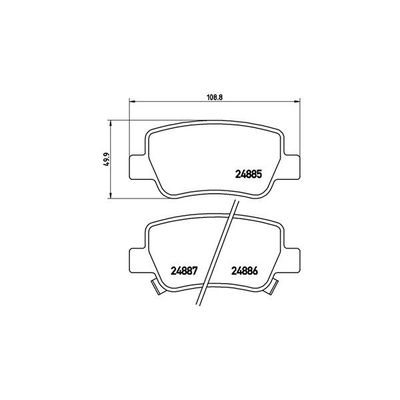 Fren Disk Balata Arka Renault Avantime (07.2001->)  MAGNETI MARELLI 363700483112