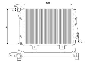 Su Radyatörü  VALEO 701335  2105130101010 2105-1301010-10 21051301012 2105-1301012 21121301012 2112-1301012