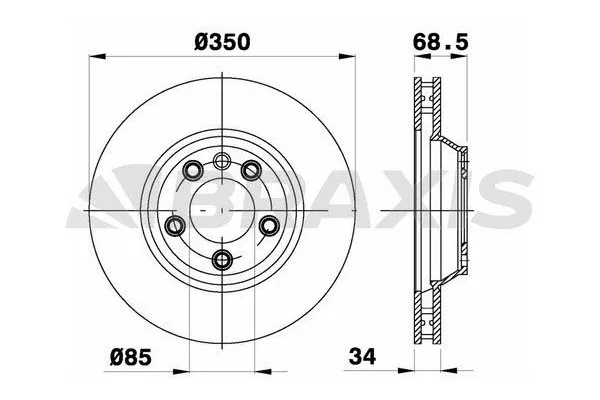 Fren Disk Ayna Ön Sağ Porsche Cayenne (Typ 9PA)(08.2002->)  BRAXIS AD1011