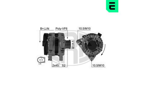 Alternatör  Land Rover Freelander 2 (LN)(01.2007->)  ERA 210426A