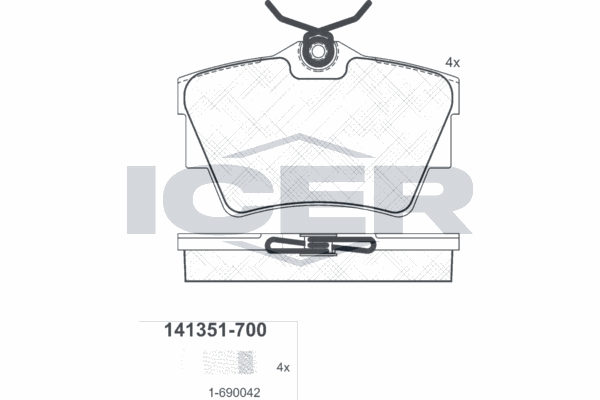 Fren Disk Balata Arka Fiat Talento P.Van (296)(06.2016->)  AYD 60051AA