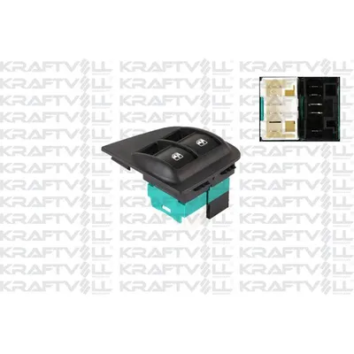 Cam Açma Düğmesi Ön Sol Fiat Doblo (223) Cargo/Combi (08.2005->)  KRAFTVOLL 04050073