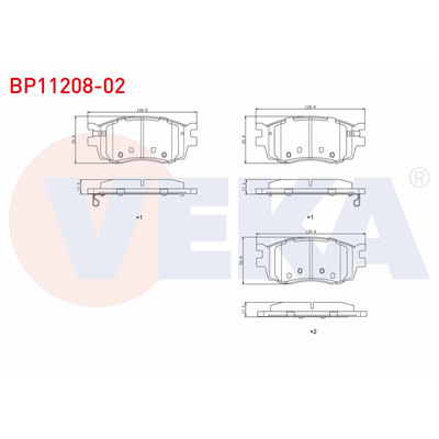 Fren Disk Balata Ön Hyundai Accent Era (MC)(2006->)  VEKA BP11208-02