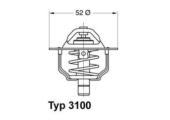 Termostat  WAHLER 3100.92D  4356548 4 356 548 6758566 6 758 566 YU3E8575BA YU3E 8575 BA