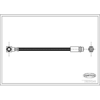 Fren Hortumu Arka Sol Ford Mondeo S.Wagon (GD)(1997->)  CORTECO 19034349
