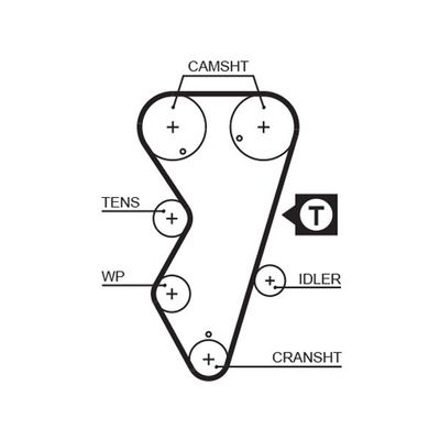 Triger Kayışı  Peugeot 306 3/5 Kapı (S1)(01.1993->05.1996)  GATES 5412XS