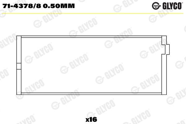 Kol Yatak (0.50)  GLYCO 71-4378/8 0.50mm