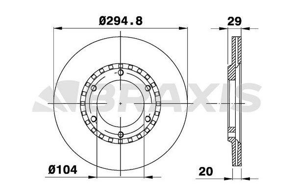Fren Disk Ayna Ön Sağ ve Sol BRAXIS AE0542