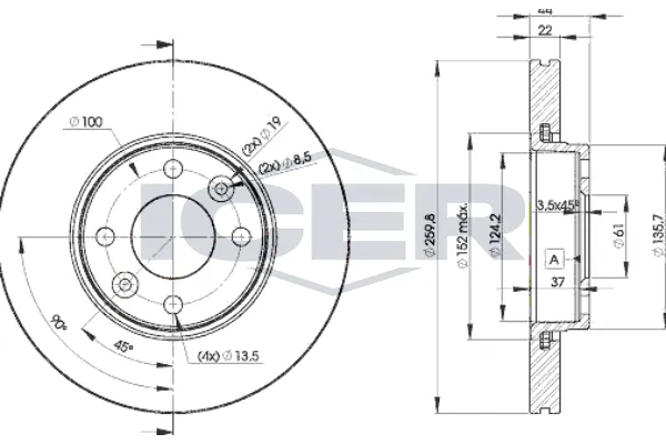 Fren Disk Ayna Ön Sağ ve Sol Nissan Almera (G15RA)(12.2012->)  BOSCH 0 986 479 103