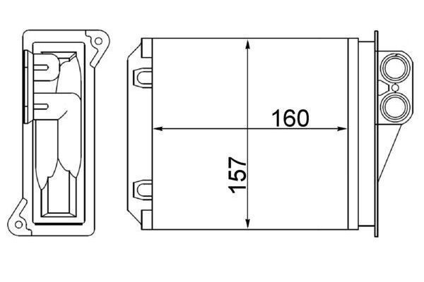 Kalorifer Radyatörü  Volkswagen Crafter P.Van (2E)(03.2006->2017)  MAHLE AH 168 000S