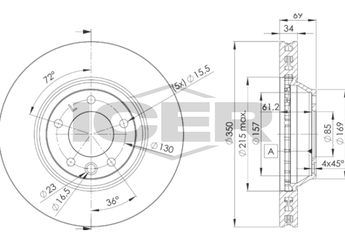 Fren Disk Ayna Ön Sol MGA 50221  7L8615301 95535140300 7L8615301A 95535140150 955 351 401 50 7L6615301 7L6 615 301 7L6615301E 7L6 615 301 E 7L6615301K 7L6 615 301 K 7L8 615 301