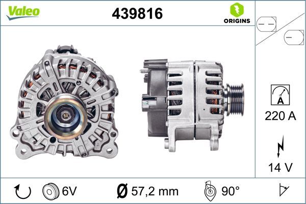 Alternatör  Audi Q7 (4L)(03.2006->)  VALEO 439816