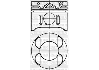 Piston (88.00MM-STD)  NÜRAL 8772598STD000G  A6110301217 6110301217 611 030 12 17 6110301317 611 030 13 17 6110301417 611 030 14 17 6120300417 612 030 04 17 6602606 A6110301317 A 611 030 13 17 A6110301417 A 611 030 14 17 A6120300417 A612 030 04 17