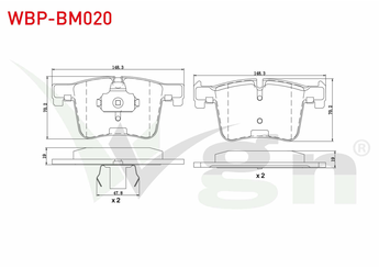 Fren Disk Balata Ön WGN WBP-BM020  