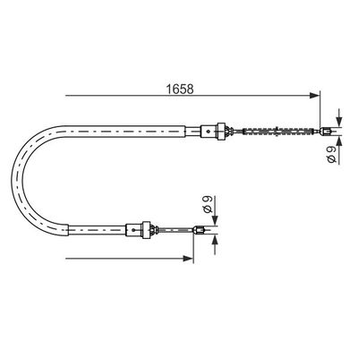 El Fren Teli Arka Sağ veya Sol Dacia Sandero (06.2008->)  BOSCH 1 987 482 234