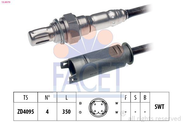 Oksijen (Lambda) Sensörü  BMW M6 Serisi Coupe (E63)(2005->)  FACET 10.8079